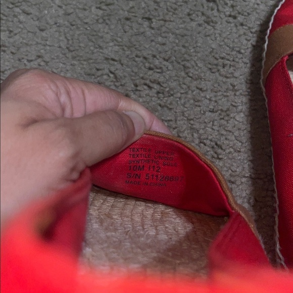 Tory Burch Jamie Woven Canvas Espadrille Red Canyon Tan Logo Flats 10 - Picture 9 of 9